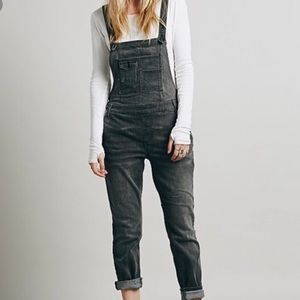 Free People Washed Denim Overalls! 🖤